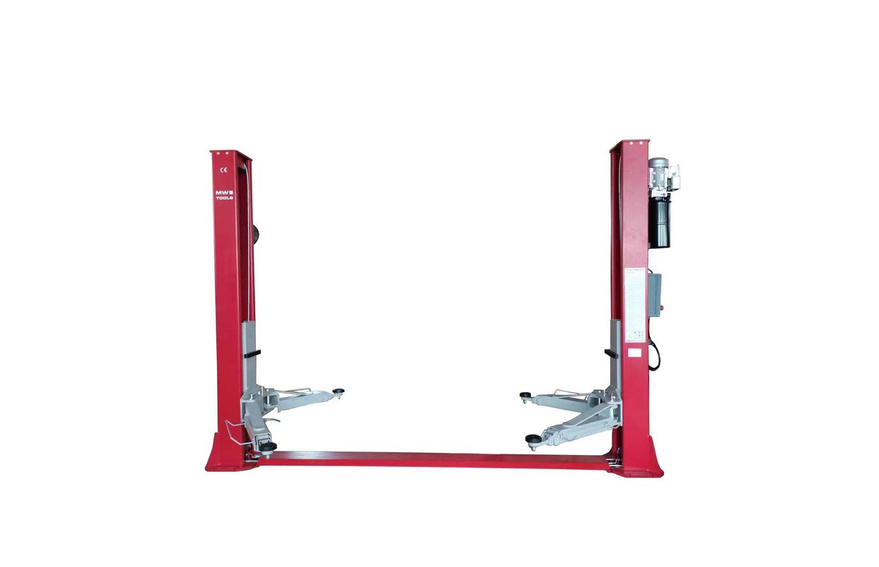 026SAMW0874.jpg Pont élévateur à 2 colonnes large 5.5T 230V déverrouillage automatique MW Tools – Image 1
