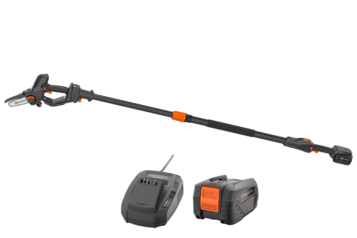 970621404-pack-scie-de-jardin-a-batterie-sur-perche-aspire-pe5-p4a.png Scie de jardin à batterie sur perche Aspire PE5-P4A – Husqvarna PE5P4A – POWER FOR ALL – Image 1