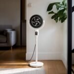 AirFlo 43" Ventilateur sur pied hybride - Circulateur d'air ultra-silencieux - Blanc/Noir – Image 3